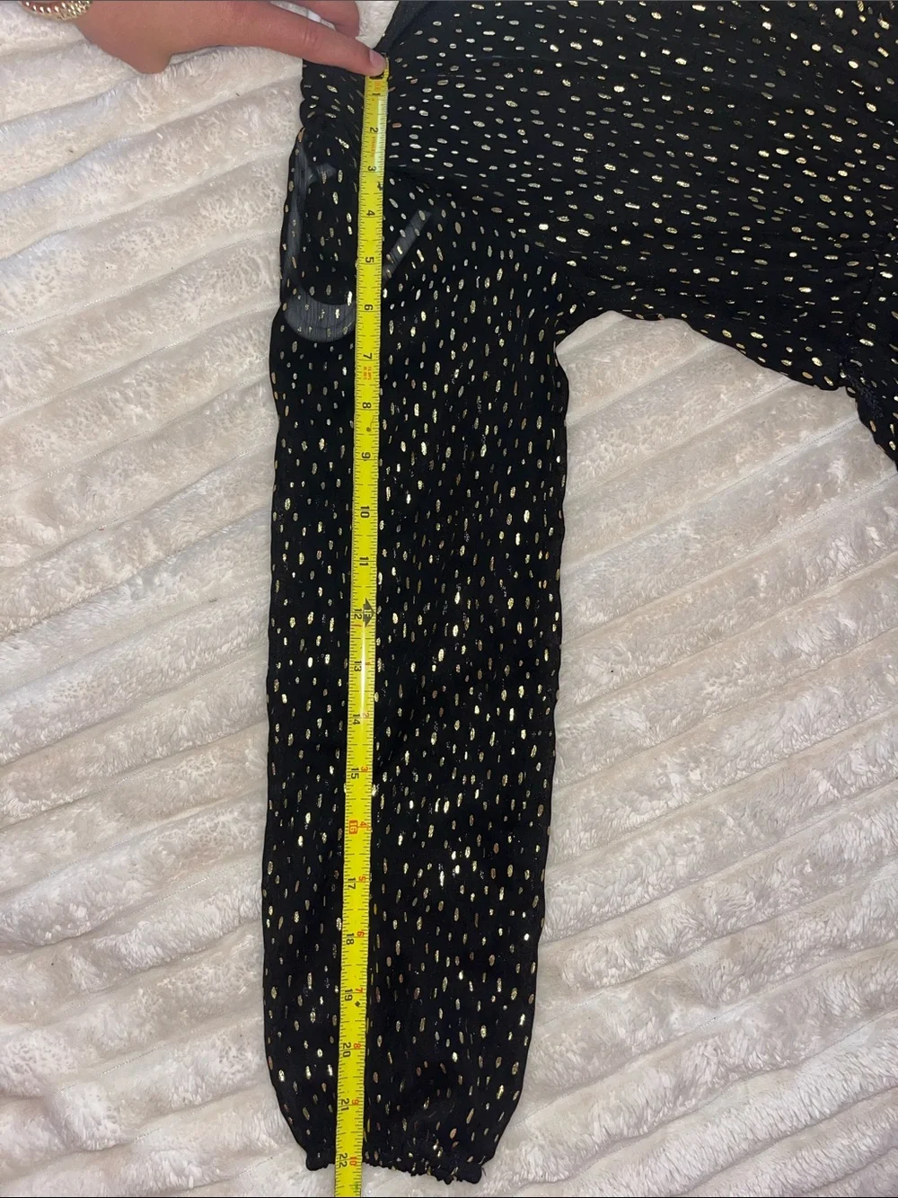 Chelsea & Violet Black Dress with Gold Dot Accent - Picture 8 of 9